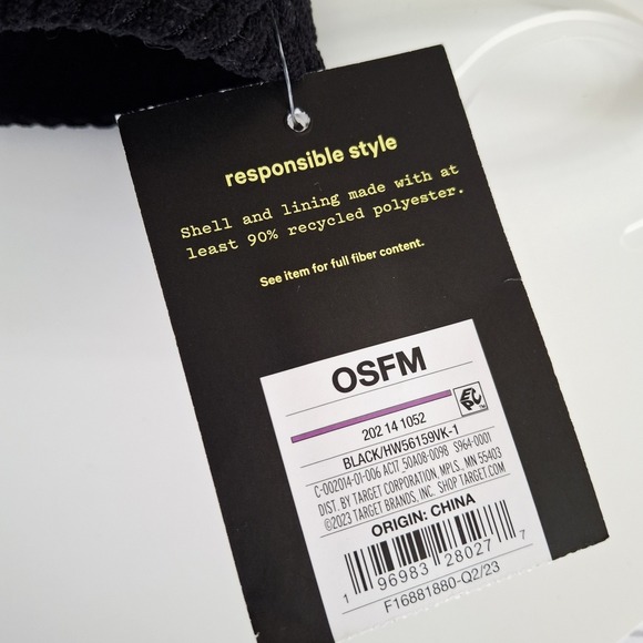 NWT Black Terrycloth Flower Bucket Hat Women's OS Boho Beachy Streetwear - Picture 5 of 7